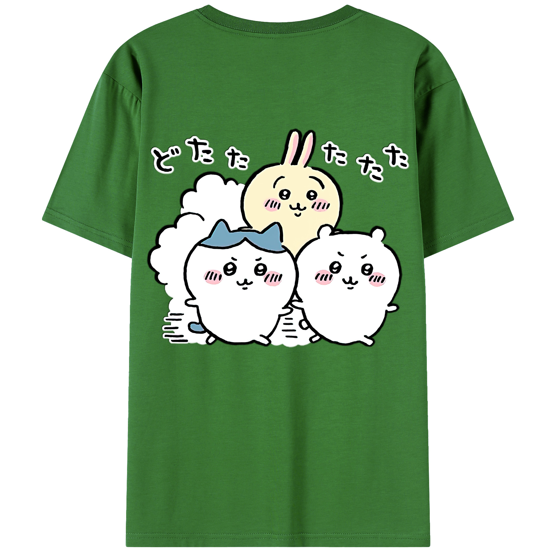 （画像用） ちいかわ ハチワレ Chii-kawa hachiware レディース半袖Tシャツ(バックプリント)